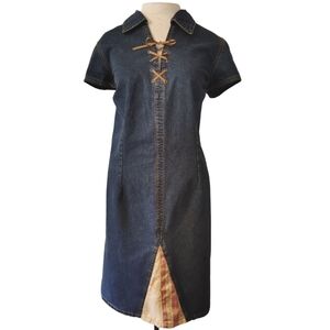 NWT Vintage 90's Y2K FADED GLORY Denim Boho dress